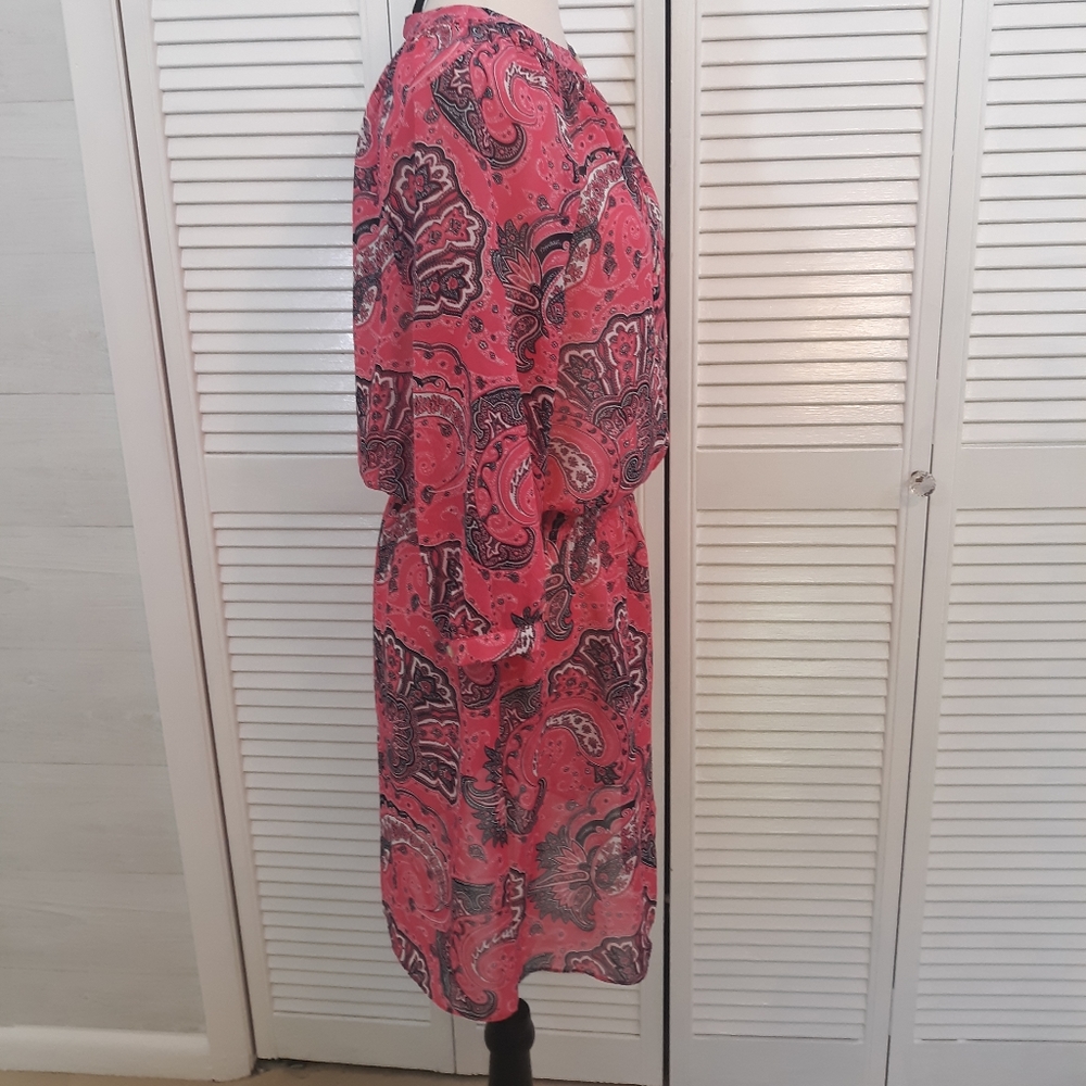 Ralph Lauren paisley semi sheer dress sz 2 *J - Picture 4 of 5